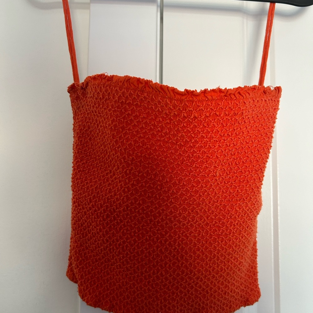 Strapless crop top